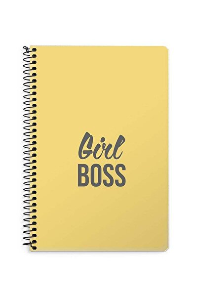 Stylizedd دفتر ملاحظات حلزوني A5 مصمم، دفتر ملاحظات، دفتر يوميات، أصفر