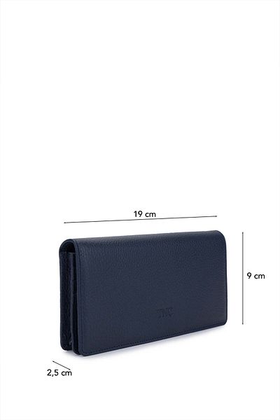 Tamer Tanca Men's Genuine Leather Navy Blue Wallet Wallet