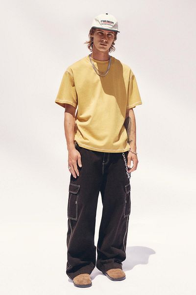Pull & Bear Contrast stitch T-shirt