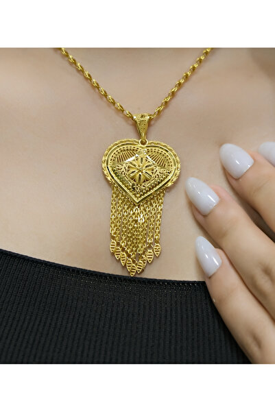 kuyumcu söylemez ÇİÇEK DETAYLI ALTIN HİNT KOLYE ZNC/60CM 3.6MM UC/65.6MM 11.53GR 14 AYAR