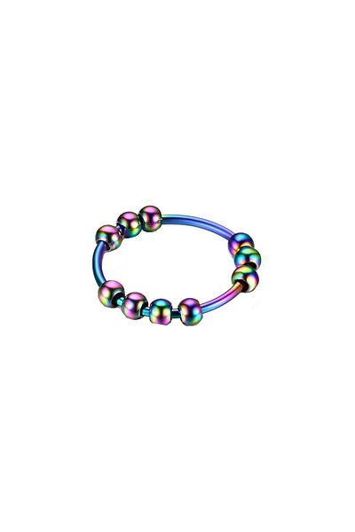OEM Multicolor anti-stress ring with 10 black balls