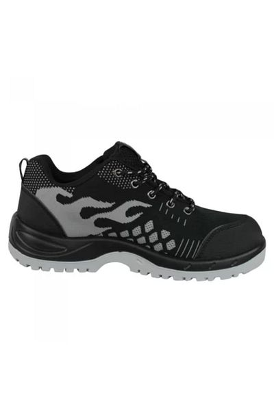 art.mas Work Shoes, SB, SRC, Fly-knit, Metal Toe Cap, Black, Size 41