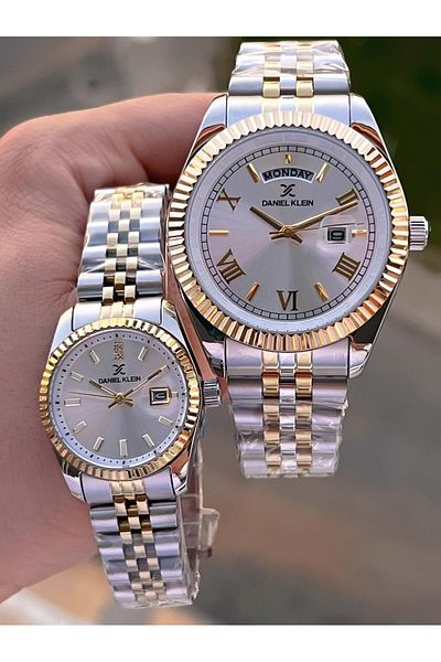 Daniel Klein 3 Atm Water Resistant Couple Watch for Men and Steel Cord Couples Cf.Pk.12994.P1