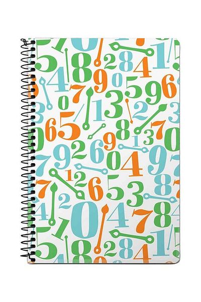 Stylizedd Clock Work Counting A5 Spiral Notebook Multicolour