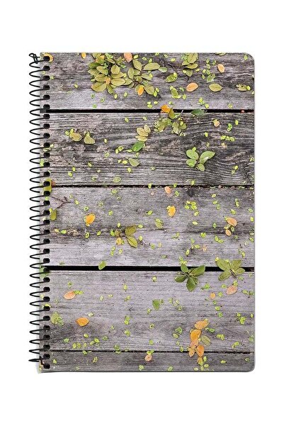 Stylizedd Backyard Patio A5 Spiral Notebook, 60 Pages Grey/Green