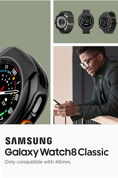 Spigen Liquid Air for Samsung Galaxy Watch 8 Classic 46mm Case (2025) - Matte Black
