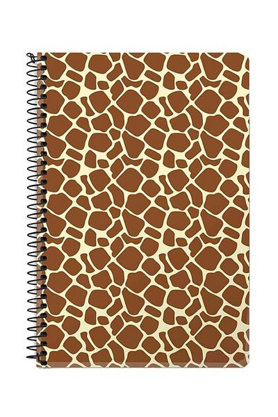 Stylizedd Somali Giraffe Skin Print A5 Spiral Notebook Brown