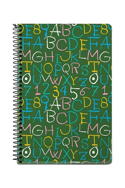 Stylizedd Board Alphabets A5 Spiral Notebook Multicolour
