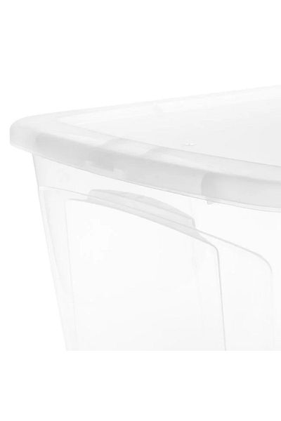 divendi-ro Storage box, with lid, plastic, capacity 110L, transparent