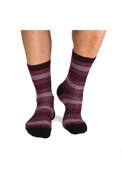 Pirin Hill Striped cotton socks 98% COTTON RICH Bordeaux