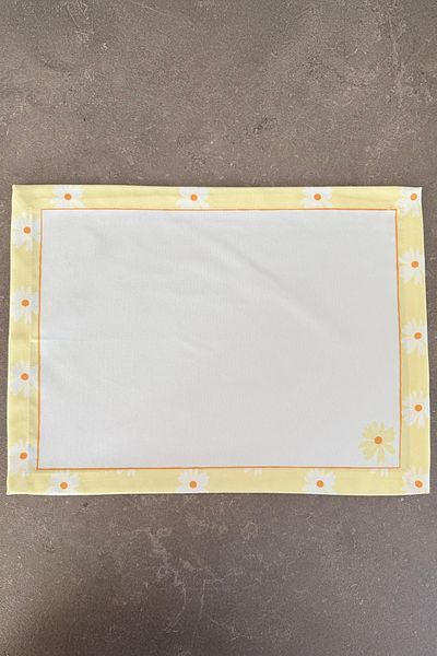ASDİVA Daisy Daisy Patterned Yellow 1 Piece American Service – Orange Medium Detailed – 45X35 cm