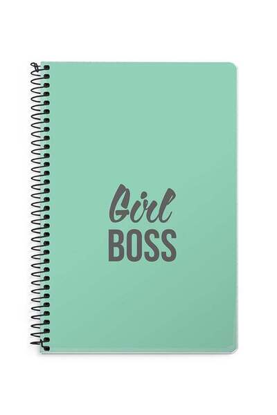 Stylizedd دفتر ملاحظات حلزوني A5 مصمم، دفتر ملاحظات، دفتر يوميات، فيروزي