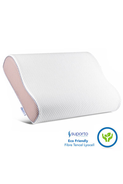 Suporto Pernă ergonomică hipoalergenică pentru dormit - Tencel Lyocell, spumă cu memorie
