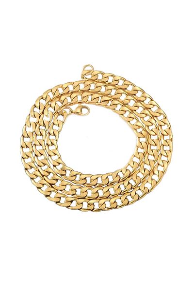 OEM 55 cm gold-colored Cuban chain