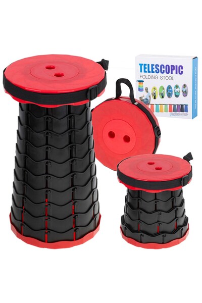 Ikonka Scaun telescopic pliabil, pentru camping sau pescuit diametru 24.5 cm
