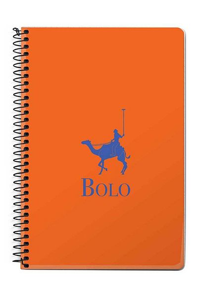 Stylizedd Bolo Orange A5 Spiral Notebook Orange/Blue