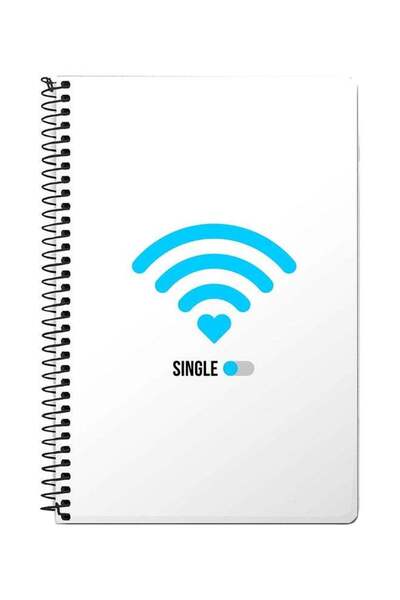 Stylizedd Wifi Single Guy A5 Spiral Notebook White/Blue