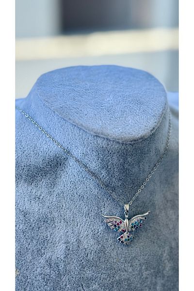 İNN JEWELLERY Steel Necklace with Dragonfly Figure (2 Years Importer Guarantee)