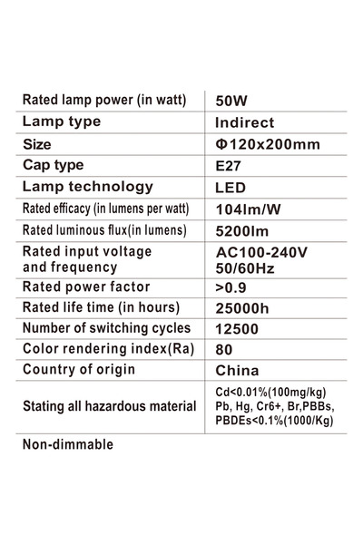 Vooltex Voltex 3 Large LED Bulbs 50W Original from Voltex Yellow