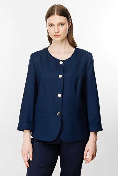 Ekol Jachetă cu nasturi cu gâtul zece