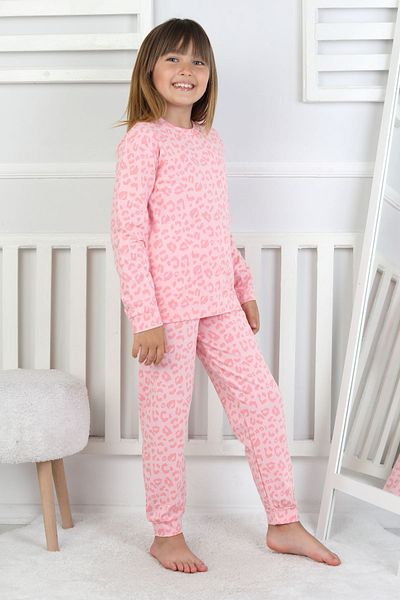 ZUZUNGA Little Sleep Hunter - Wild Comfort Series Leopard Patterned Girls' Pajama Set