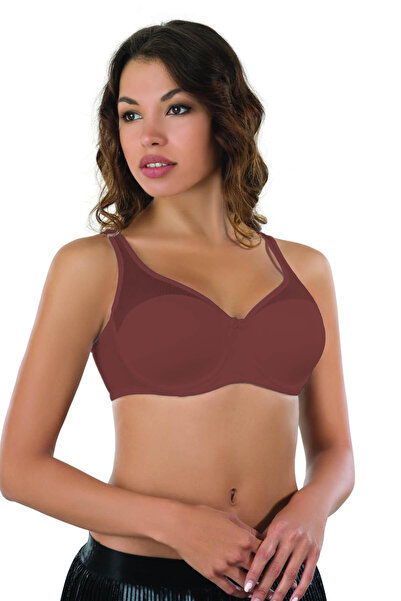 diletrend Sutien de strângere din tul cu pernă Claret Red Emay 167c