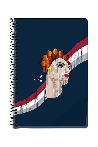 Stylizedd Lady Liberty A5 Spiral Notebook Multicolour