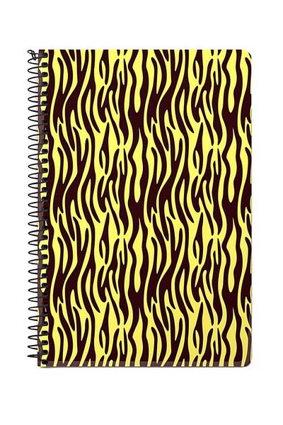 Stylizedd Jungle Stripes A5 Spiral Notebook Brown/Yellow