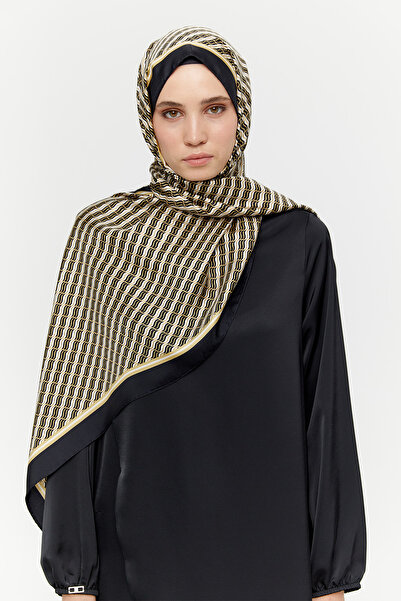 Setrms Geometrik Desenli İpek Şal