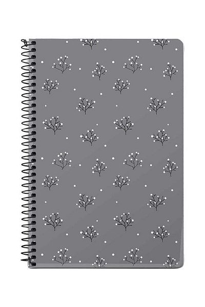 Stylizedd Winter Splinter A5 Spiral Notebook Grey