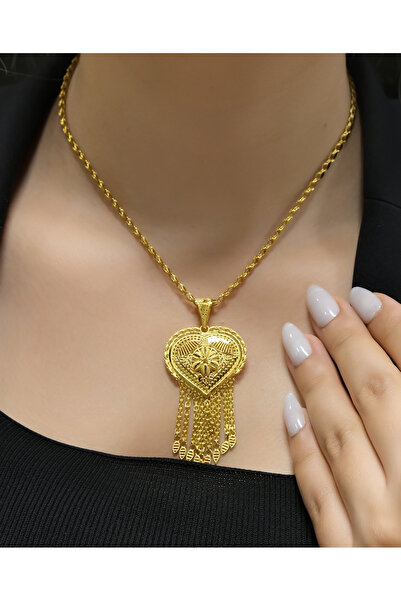 kuyumcu söylemez ÇİÇEK DETAYLI ALTIN HİNT KOLYE ZNC/60CM 3.6MM UC/65.6MM 11.53GR 14 AYAR