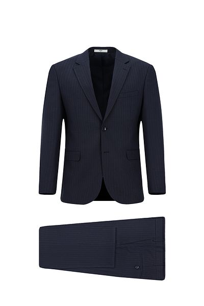Kiğılı Striped Polyester/Viscose Suit