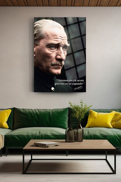 glassartdesign Ataturk Glass Painting 160 - Ataturk Painting - Homeland Painting