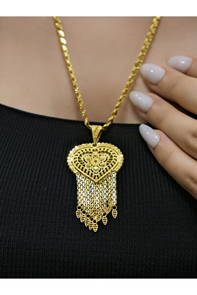 kuyumcu söylemez ÇİÇEK DETAYLI ALTIN HİNT KOLYE ZNC/60CM 3.6MM UC/63.5MM 11.48GR 14 AYAR