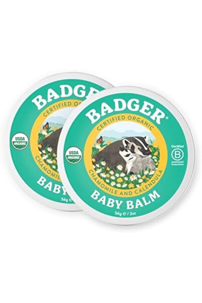 Badger - Baby Balm, Chamomile & Calendula, Certified Organic Baby Balm, Cradle Cap Balm for Babies,