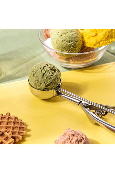 Doori Stainless Steel Ice Cream Spoon Halva Spoon Cookie Spoon Presentation Spoon Ball Ice Cream Spoon Bow