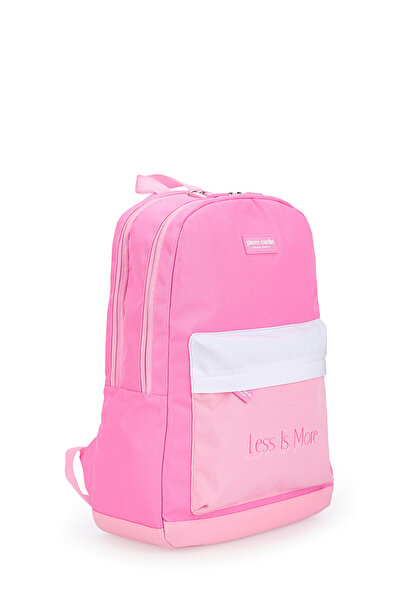 Pierre Cardin 1005-3006 School Bag with Pen Holder Waterproof Multi-Compartment Pink