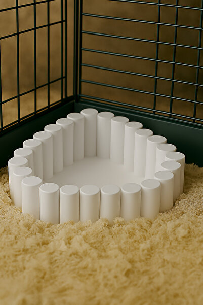 MDİZMİR Hamster BanyoKumu Kabı ( Beyaz ) Kafes içi ve Habitat içi Kullanıma U...