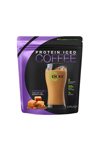 CHIKE التغذية البروتين القهوة المثلجة 406 جرام كراميل