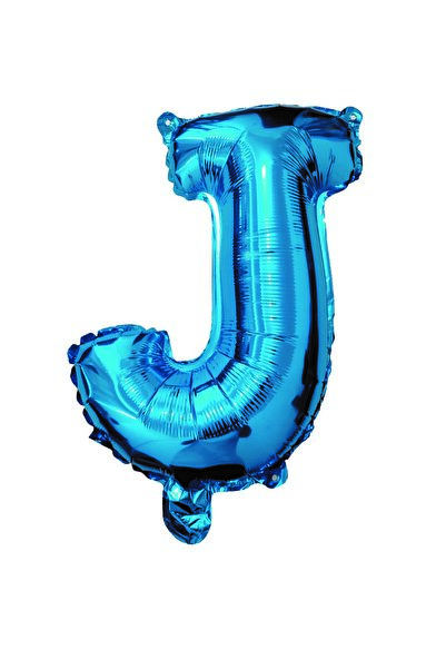 SDX Market Balon folie metalizată albastră, Mirific Party, litera J, 40 cm