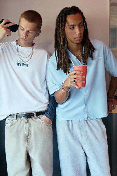 Pull & Bear STWD işlemeli t-shirt