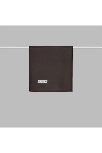 ARMANDA Aci Brown Plain Twill Silk Scarf 4445