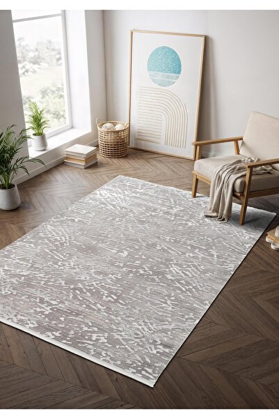 Cotto Home Step SE004G Gri Renk Modern Halı Dekoratif Pamuk Taban Triko Akril...