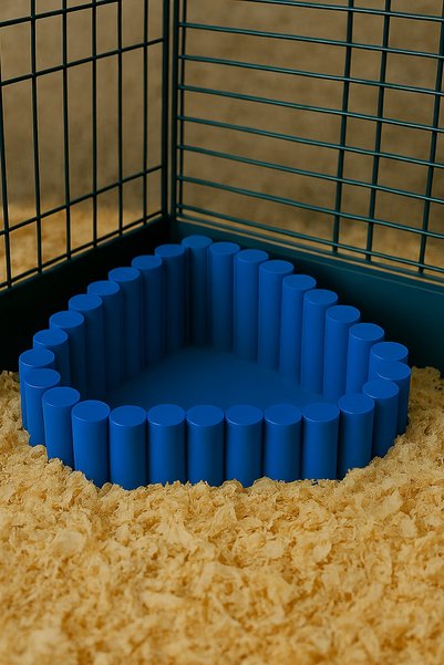 K×MING Hamster BanyoKumu Kabı ( Mavi ) Kafes içi ve Habitat içi Kullanıma Uygun