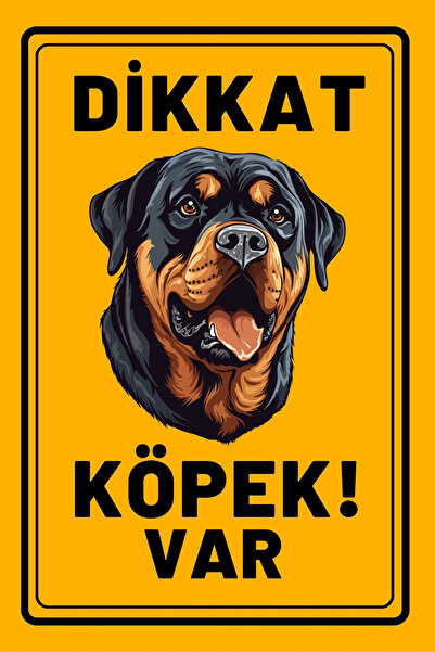bertekdijital Dikkat Köpek Var 20 cm x 30 cm 3 mm Dekota