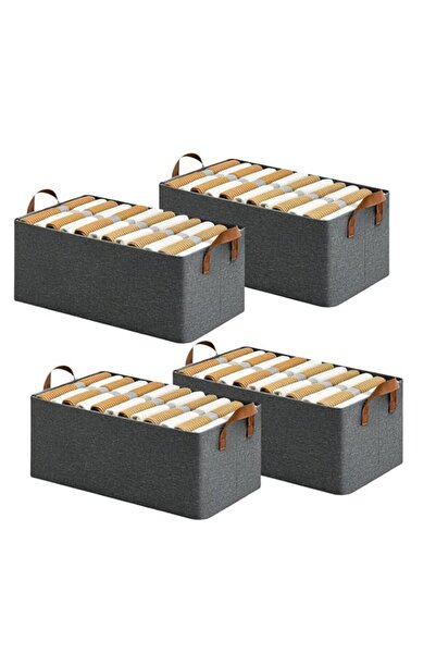 Generic منظم ملابس خزانة الملابس، عبوتان من منظم الأدراج القابل للطي للملابس،...