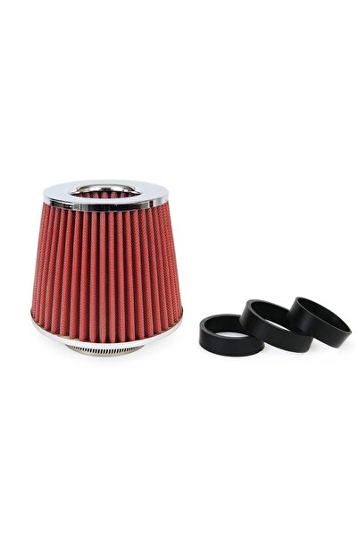 divendi-ro Filtru de aer conic roșu + cromat cu 3 adaptoare
