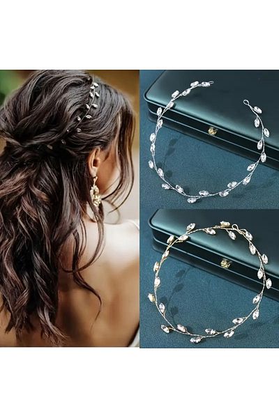 seltuğ Stoned Bridal Hair Tie Band