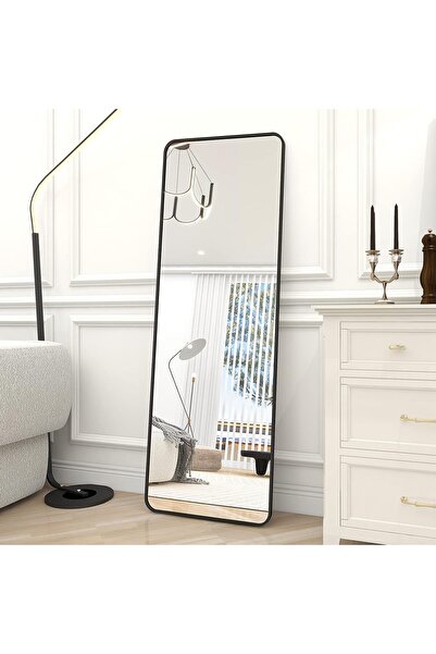 SKY TOUCH SKY-TOUCH Full Length Mirror 151x42cm, Floor Mirrors with Aluminum Alloy Frame Free-Standing Leaning