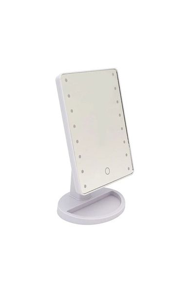 divendi-ro White mirror with 16 LED bulbs holder, plastic, white